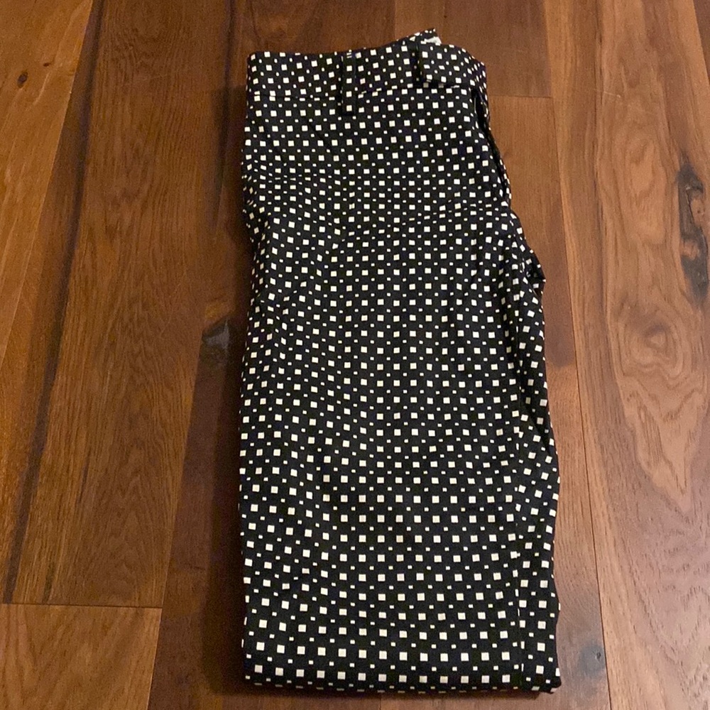 Gap slim cropped black and white ankle pants